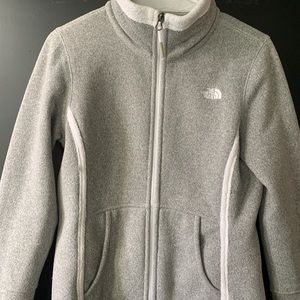 North Face fleece lined zip up jacket